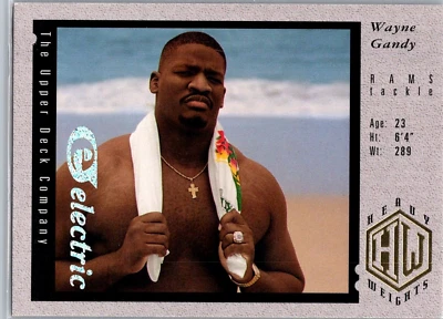 1994 UPPER DECK HEAVY WEIGHTS CARD # 37 Wayne Gandy - St. Louis Rams - Image 1 of 2