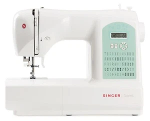 SINGER STARLET 6660 Computergesteuerte Nähmaschine, Metall weiß, neuwertige Platte - Bild 1 von 15