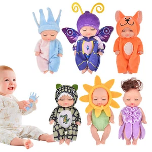 6Pcs Simulation Dolls Toys Mini Sleeping Baby Series Doll For Kids Girl Gifts - Picture 1 of 9
