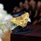 Natural Black Onyx Ring Brass Gemstone Ring Handmade Ring Woman Ring Gift