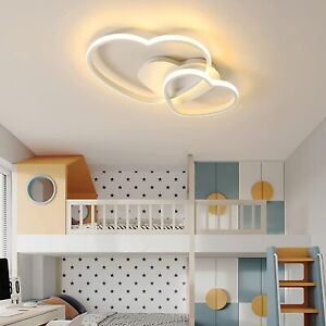 Plafoniera Da Soffitto LED 33W Design Due Cuori Bianco Lampadario Moderno IP20
