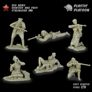 Plastic Platoon SOVIET snipers Stalingrad Scale 1:32 RRR - Picture 1 of 1