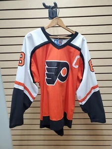 Vtg 90s Philadelphia Flyers Eric Lindros Jersey XL Hockey Starter - Picture 1 of 9