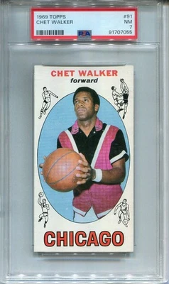 1969 Topps #91 Chet Walker PSA 7 NM Chicago Bulls - Image 1 of 2