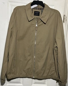 Giacca uomo Primark colletto foderato taglia 3XL full zip e 3 tasche cotone beige nuova - Foto 1 di 5