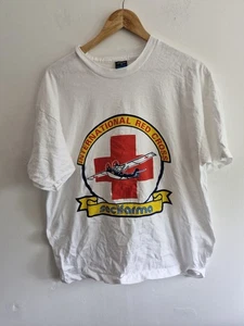 Red Cross Secifarma T-Shirt XL Single Stitch 90s Promo 44" Chest Screen Stars - Picture 1 of 7