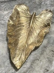Vintage 8" Virginia VA Metal Crafters Solid Brass CALLA LILY 1948 LEAF 4-4 - Picture 1 of 12
