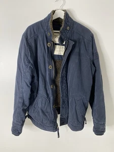 Chaqueta Abercrombie & Fitch Adirondack Talla L Azul Marino Sherpa Abrigo Forrado de Vellón Y2K - Imagen 1 de 6