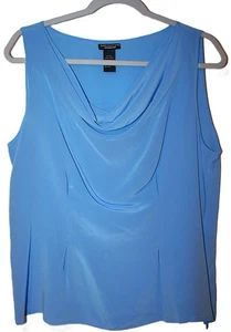 Doncaster Women's 14 100% Silk Camisole Cowl Neck Tank Quiet Luxury Dainty Blue - Picture 1 of 3