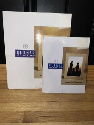 Pair Burnes Of Boston New Gold/Brass Silver Tone Frame Set Classic Traditional - Image 1 of 4