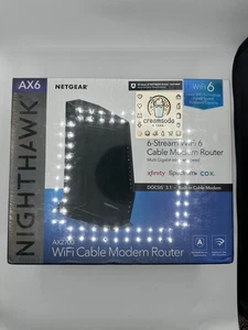 NETGEAR Nighthawk WiFi 6 Kabel Modem Router CAX30 Kompatybilny z Xfinity, Spect - Zdjęcie 1 z 2