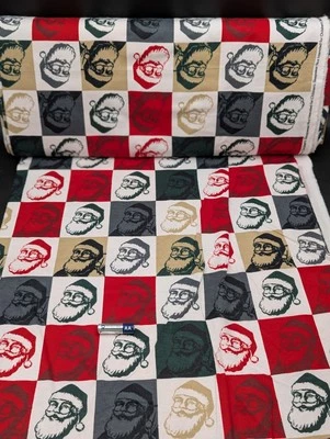 6.5 Yard Lot Super Snuggle Santa Check Flannel Brushed Cotton 42W JOANN Fabric - Image 1 of 4