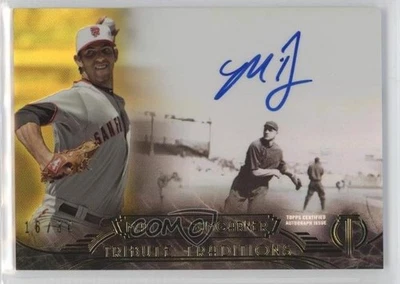2014 Topps Tribute Traditions Auto Yellow /30 Madison Bumgarner #TT-MB Auto - Image 1 of 2