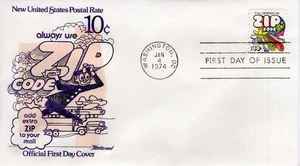 NEW U.S. POSTAL RATE - 10 CENT - ADD ZIP CODE TO MAIL  - 1974 - FW163 - Picture 1 of 1