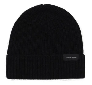 CANADA GOOSE RIB TOQUE WORDMARK LOGO WOOL BEANIE BERRETTO MADE IN ITALY 5026M361 - Picture 1 of 4
