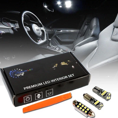 KIT 16 AMPOULES intérieur à LED habitacle pour AUDI A4 B8 Avant 8K BLANC LUXE - Photo 1/4