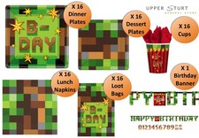 Minecraft Party Banner Ebay