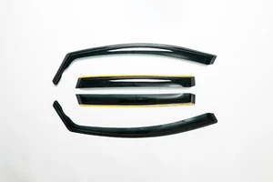 4PCS WIND RAIN TINTED BLACK DEFLECTORS WINDOW SHEILD FOR AUDI Q7 IE04 - Picture 1 of 9