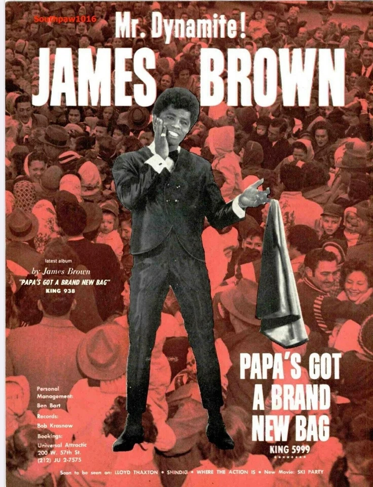 1965 James Brown "Papa's Got A Brand New Bag"  Song Release Promo Reprint Ad - Image 1 of 1