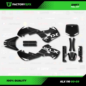 Kit de gráficos de carreras de cambio gris y blanco se adapta a la calcomanía Kawasaki 00-09 Klx110 KLX 110 - Imagen 1 de 4
