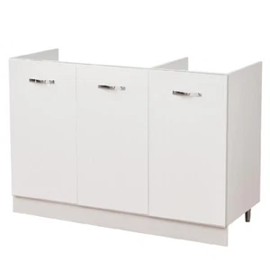 Mobile Cucina Sottolavello Componibile in Legno Colore Bianco con 3 Ante 120cm - Foto 1 di 5