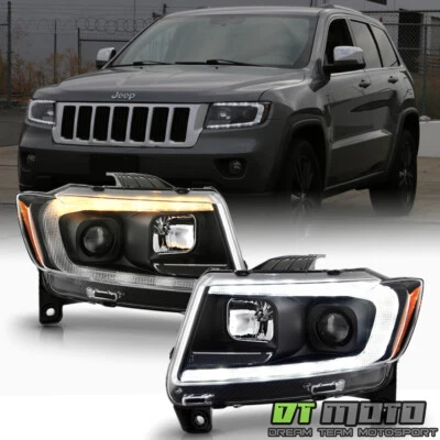 适用于 2011 - 2013 年吉普大切诺基 HID 型 LED 开关投影仪前灯 — 第 1/4 张图片