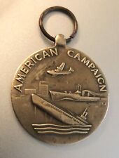 1941 - 1945  US WWII  Military American Campaign Medal w/ Submarine Plane Ship