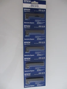 10 X Piece Original Epson ERC-22B Ribbon Black C43S015358 ERC22B - Picture 1 of 9