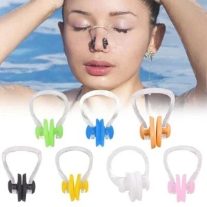 Soft Silicone Nose Clip Set Case Kid Child Adults Swimming Water Pool Sea L N9Q9 - Picture 1 of 19