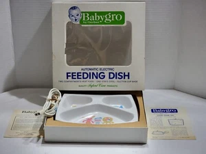 VINTAGE GERBER BABYGRO ELECTRIC FEEDING DISH 2 HOT 1 COOL COMPARTMENT MODEL 7220 - Picture 1 of 11