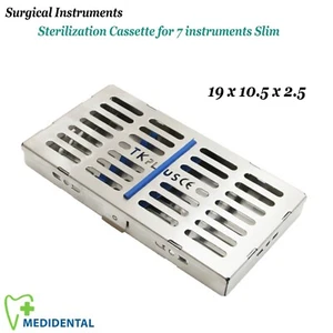 Cassette de esterilización quirúrgica de 7 instrumentos bandeja de sujeción delgada laboratorio CE - Imagen 1 de 2