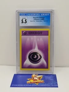 Pokemon 1999 CGC 5.5 Base Set Shadowless Psychic Energy 101/102 - Imagen 1 de 4
