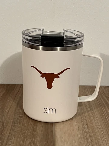Simple Modern ✅ Texas Longhorns NCAA 12 oz Scout Travel Mug w/ Handle ✅ New Cover