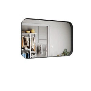 36" x 24" Bathroom Wall Mirror Rounded Corner Rectangle Vanity Mirror Black - Picture 1 of 15