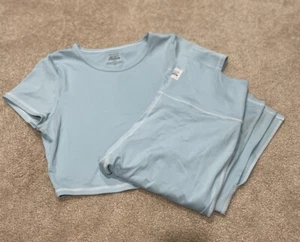 Ensemble crop top et pantalon évasé zippé Frankie's Bikinis Active taille XL - Photo 1/14