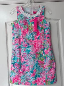 Lilly Pulitzer Mini Mila Shift Dress in Hot on the Scene Girls Sizes 14 NWT - Picture 1 of 5