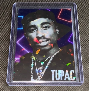 Tupac Custom Neon Holofoil Refractor Card in toploader rc - Picture 1 of 5
