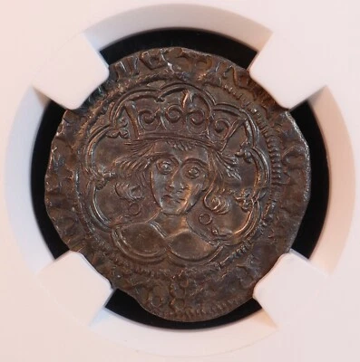 1422-30 England "Henry VI" Silver 4 Pence Groat, S-1836 - NGC AU55! Exquisite! - Image 1 of 4