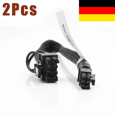 2Pcs Mini 6pin to 8pin Power Cable PCIe Mac Pro Graphicscard Grafikkartenkabel - Bild 1 von 4