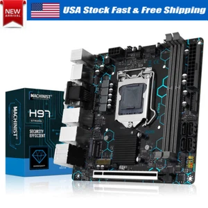 LGA 1150 Płyta główna DDR3 H97 MOCNE USB 3.0 RAM Dual LAN NVME/WIFI M.2 HDMI/DP - Zdjęcie 1 z 16