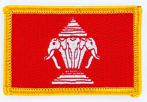AUFNÄHER Patch FLAGGEN flagge laos alt flag Fahne 7x4.5cm - Bild 1 von 1