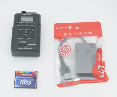 Excelente unidad de grabación de memoria Sony HVR-MRC1 con tarjeta CF de 16 GB - Imagen 1 de 4