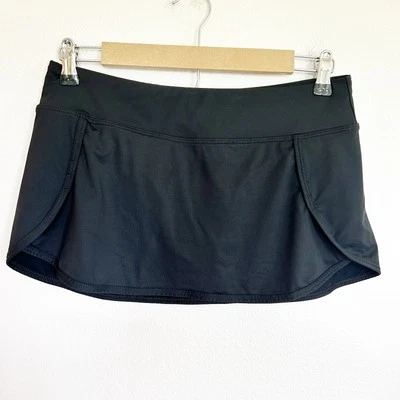 Athleta Swim Skirt  Womens XS Black Kata Mid Rise Performance Beach Pool Skort - Image 1 of 4