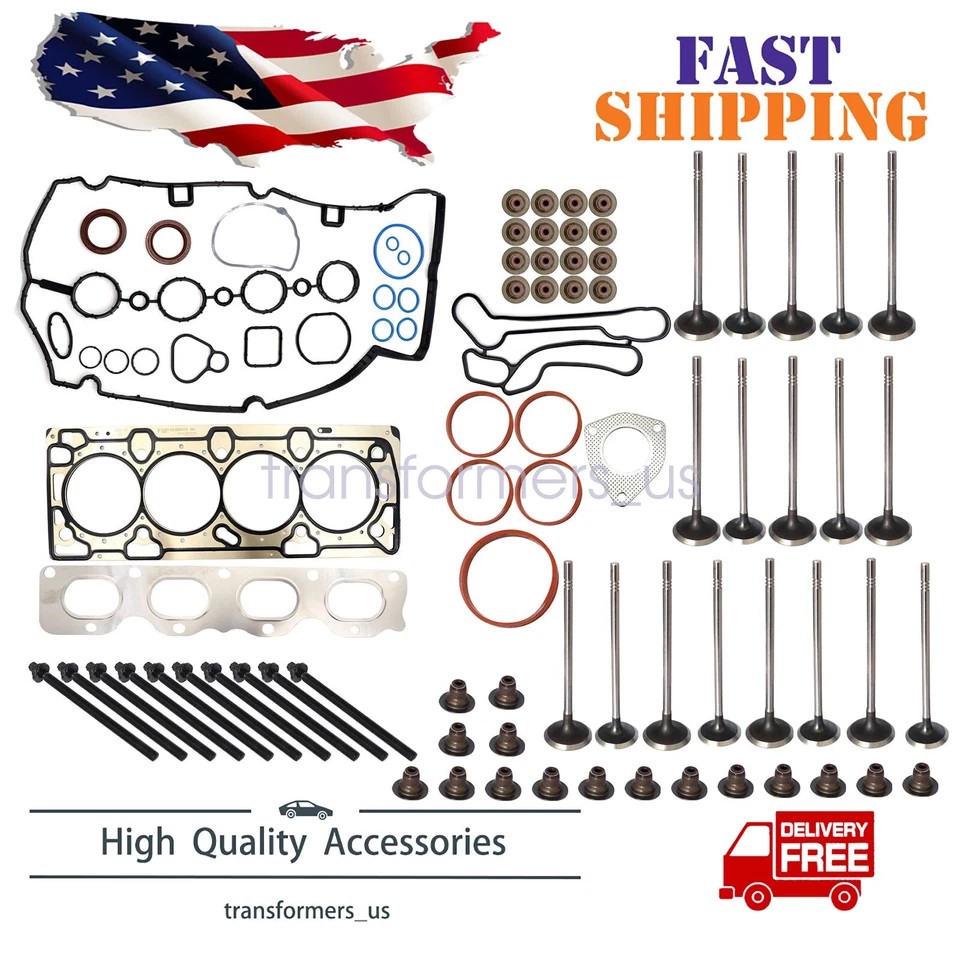 Head Gasket Bolts&Intake Exhaust Valves For 2011-2017 Chevrolet Cruze Sonic 1.8L - Изображение 1 из 4