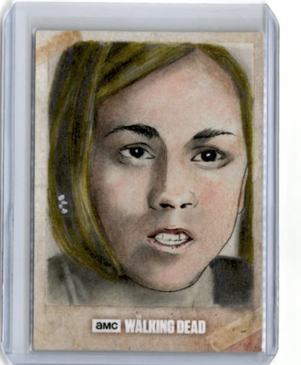 Topps The Walking Dead Road to Alexandria 1/1 Edward Santia Sketch Full Color - Image 1 of 2