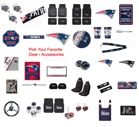 New England Patriots Pick Your Gear / Automotive Accessories Official Licensed Cover