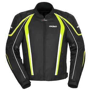 Cortech GX Sport 4.0 Black and Hi-Vis Motorcycle Jacket Men's Sizes SM or MD