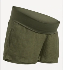 NWT Ingrid & Isabel Maternity Shorts Olive Green Pull On Soft Stretch, $24 - Picture 1 of 6