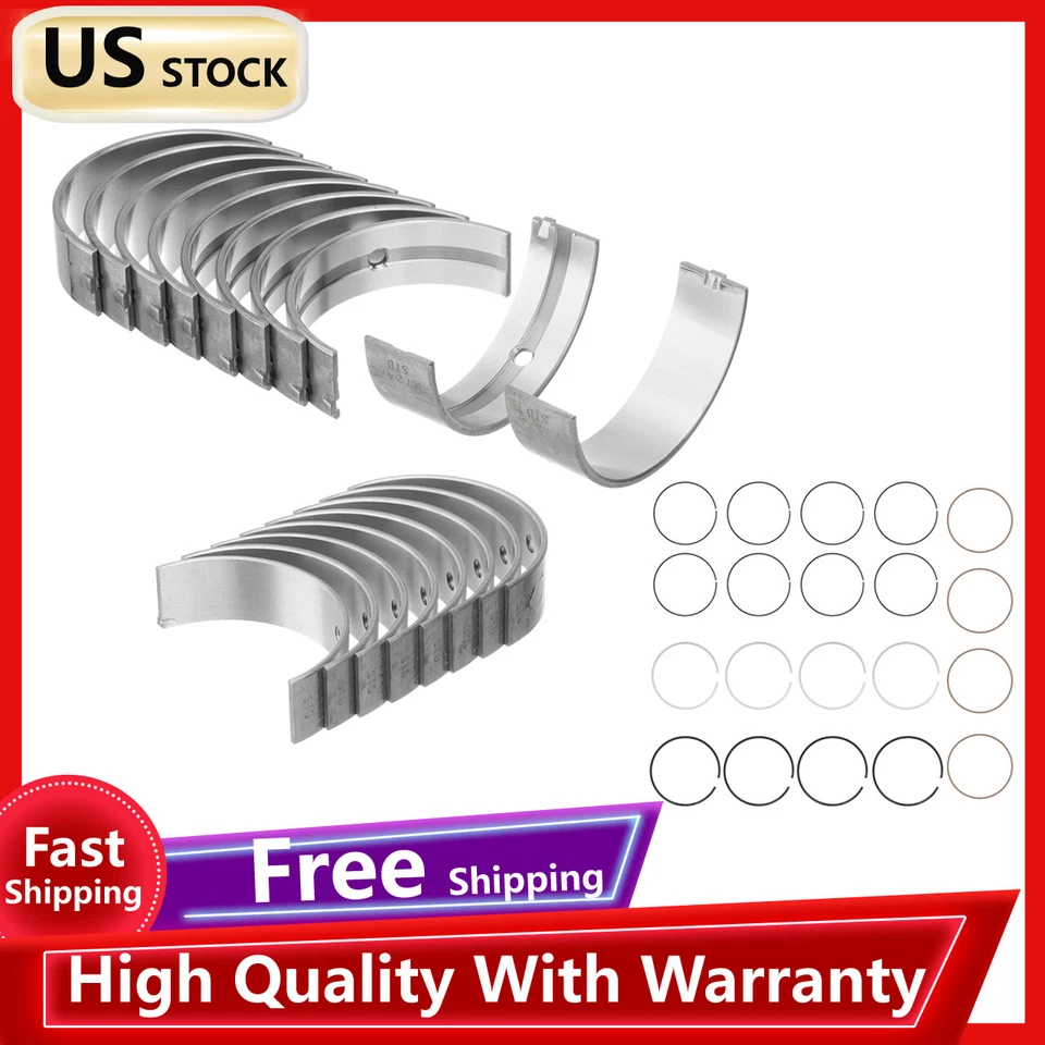 Juego de rodamientos principales y de varilla con anillos de pistón para Toyota Solara 2006-2008 2,4 L L4 2AZFE Foto 1 de 4