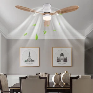 52 In Ceiling Fan Light LED Chandelier Lamp 3 Colors 6 Speed &Remote 3000K-6000K - Picture 1 of 13